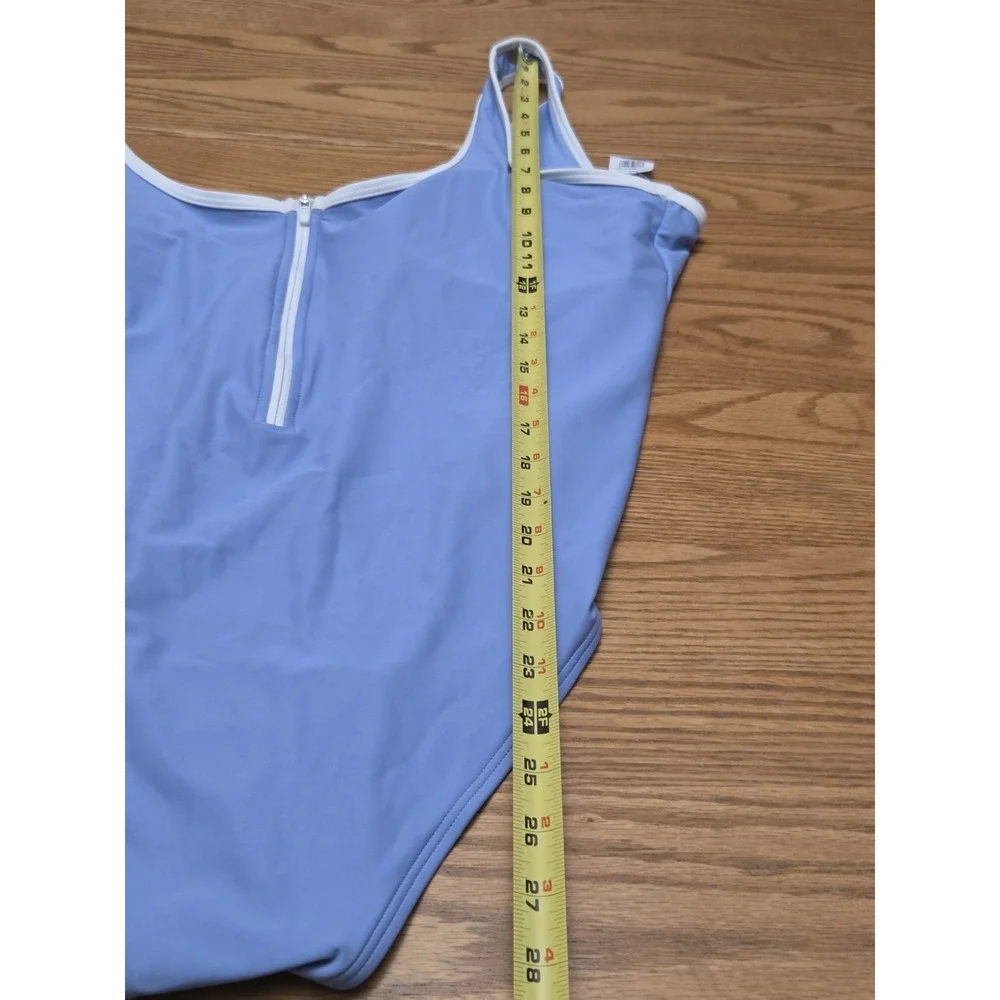 Old Navy Comfortable Basic Half-Zip One-Piece Blue Swimsuit for Women 2X NWT